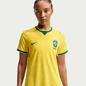 Nike Brazil 2026 Match Home Nike Womens Aero-FIT Soccer Authentic Jersey in Yellow | IB5231-724