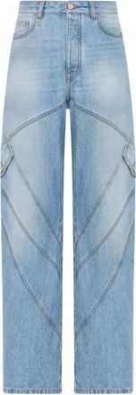 Amiri Straight Fit Jeans, female, Blue, W27, Paneled Jean