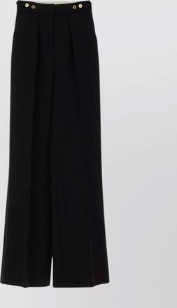Elisabetta Franchi high waist pleated wide leg trousers