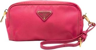 Prada Pre-owned Clutches, female, Pink, Size: ONE SIZE Pre-owned Pouch Bag
