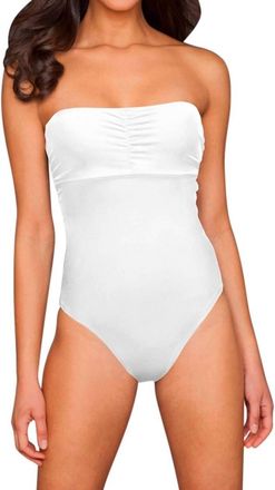 Phax Underwire Bandeau One Piece Swimsuit In White