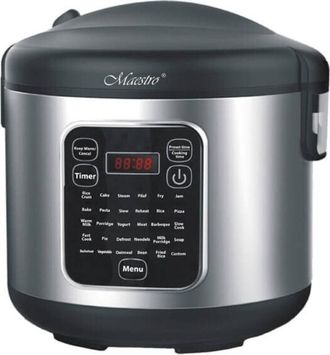 Maestri Maestri - Maestro Mr-794 Olla Multi-cocci&oacute;n 5 L 900 W Negro, Acero Satinado