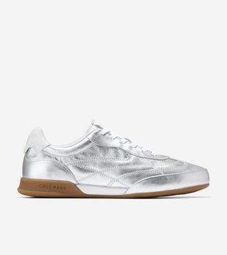 Cole Haan Womens Grandpr&oslash; Turf 2.0 Sneakers - Silver Size 10.5