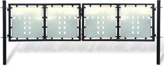 vidaXL Puerta De Valla De Jard&iacute;n Negra 300x150 Cm Vidaxl