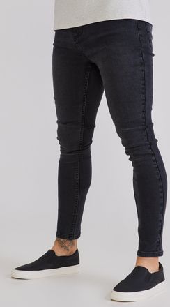 Siksilk Jeans Skinny Negros para Hombres SikSilk 38