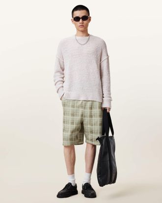 AllSaints Benji Checked Sweat Shorts
