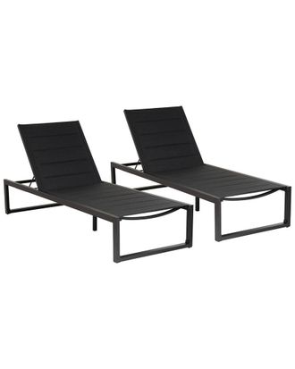 Linon Set Of 2 Holland Aluminum Chaise Lounge