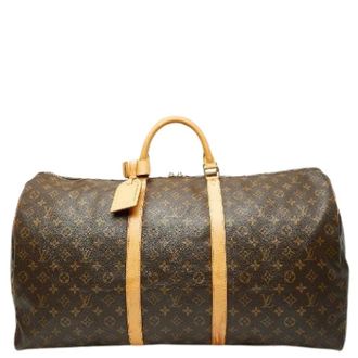 Louis Vuitton Vintage Weekend Bags, unisex, Brown, ONE SIZE, Pre-owned Canvas Weekend Bag