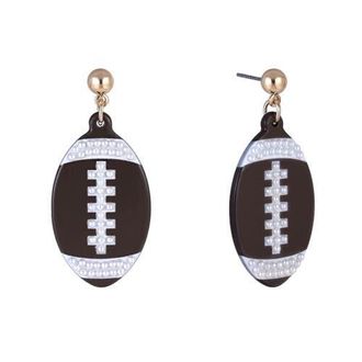 Hallmark Game Day Football Earrings in Brown at Nordstrom