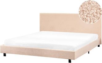 Beliani Waterbed Boucle ALBI 180 x 200 cm (EU Super King) Beige