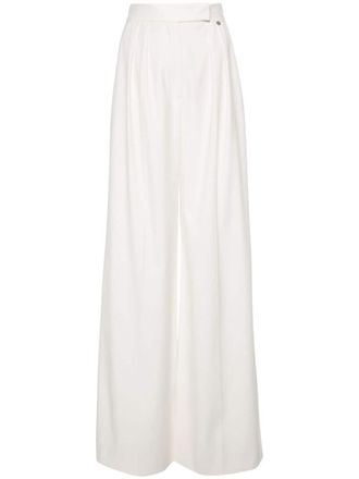 Nissa high-waist palazzo pants - White