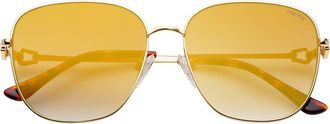 Freyrs Eyewear Lea Square Sunglasses in Gold Mirror at Nordstrom