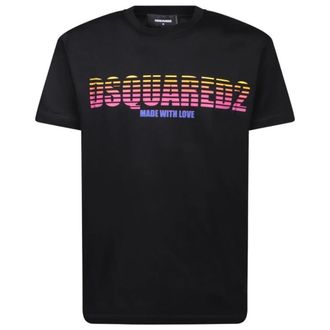 Dsquared2 DSquared2 Unisex volwassen Made With Love Logo Cool Fit T-shirt (Zwart)