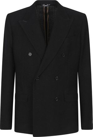 Dolce & Gabbana Dubbelrijige Taormina Jersey Blazer - Heren - Blazers - Zwart - L - Katoen - Jassen