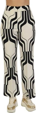 Marella Broeken, Dames, Veelkleurig, L, Wide Broeken