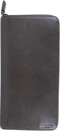 Prada Tweedehands leren portemonnees - Dames - Vintage Accessoires - Bruin - ONE Size - Vintage