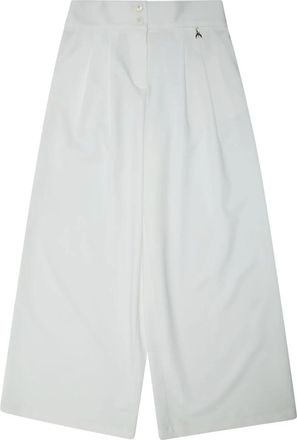 Patrizia Pepe Pantalone Pence Fluido - Dames - Wijde Broeken - Wit - XL - Polyester - Broeken