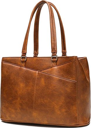 Generic Womens Leather Shoulder Bag Spacious Capacity Tote Bags Retro Teacher Work Handbag with Compartment, Shopper, Mom, 2025, 2026 (Brown,One Size)