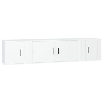 Berkfield Home 3 Piece TV Cabinet Set White Engineered Wood