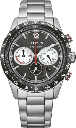 Citizen Eco-Drive Chronograph Black Dial Mens Watch CA4714-55E
