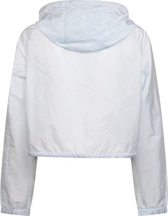 Prada Womens Light Blue Re-Nylon Hooded Jacket Recycled Polyamide Bomber