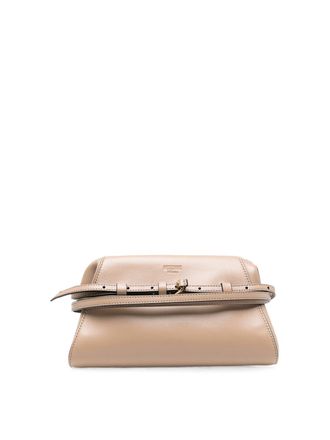 Moschino Tie Me Leather Clutch