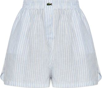 Lacoste Shorts in lino - Blu