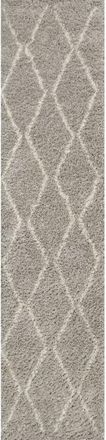 Jonathan Y Designs Catala Moroccan Diamond Shag Area Rug in Gray/ivory at Nordstrom, Size 2Ft 0In X 8Ft 0In