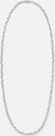 Suzanne Kalan Bold Burst 18kt white gold tennis necklace with diamonds