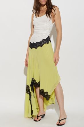 CHRISTOPHER ESBER Dress With Lace Insert, Womens, Green