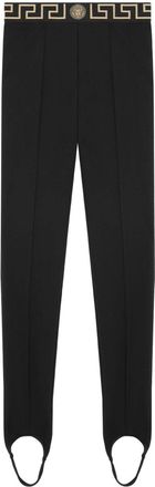 Versace Greca Border stirrup leggings - women - Nylon/Viscose/Elastane - S - Black