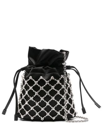Aquazzura Crystal Lover bucket bag - Black