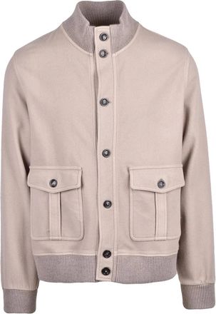 Circolo 1901 Grey High Neck Virgin Wool Jacket