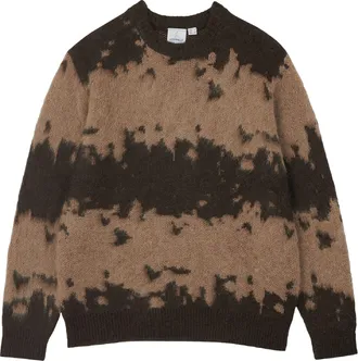 Gramicci Womens Mohair Splatter Sweater Brown XS