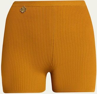Saint Laurent Rib-Knit Cycling Shorts