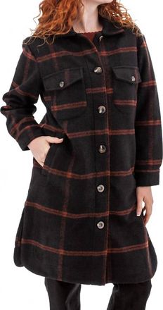 Aventura North Wind Button Front Coat In Black Bean