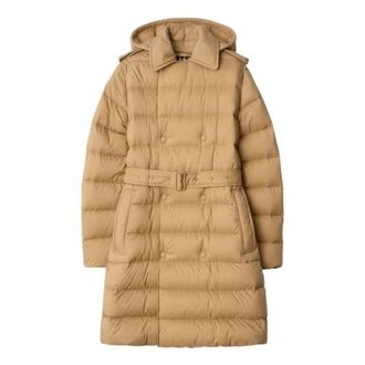 Burberry (WMNS) Burberry Double Breasted Belted Hooded Puffer Coat Beige 81131751