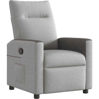 vidaXL Sill&oacute;n Reclinable De Tela Gris Nube Vidaxl