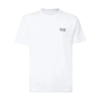 Emporio Armani T-Shirts, male, White, Size: 2XL Simple Logo T-Shirt for Casual Style