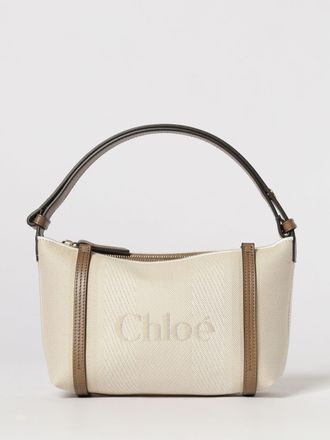 Chlo&eacute; Borsa Carry in cotone con logo jacquard
