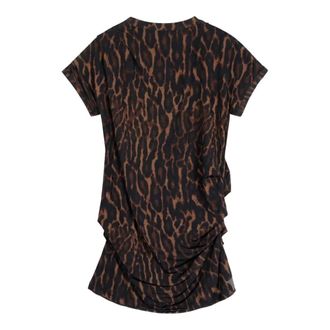 Ganni Blusa drappeggiata in jersey lucido stampato - - Tops - Donna - Multicolore - S