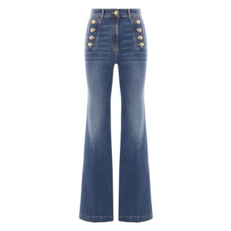 Elisabetta Franchi Dames, Jeans, Blauw, Maat: W29 Katoen