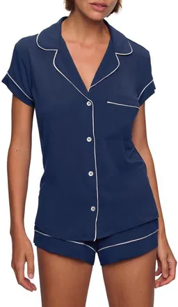 Eberjey Gisele Short Pajamas in Navy/ivory at Nordstrom, Size Xx-Small