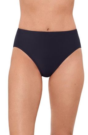 Aqua Green Mid Rise Tummy Control Brief Swimsuit Bottom in True Navy at Nordstrom, Size X-Large