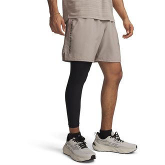 Under Armour Heren Vertical Logo Normale Korte Broek (Taupe/Zwart)