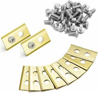 OEM Paquete De 45 Cuchillas De Titanio De Repuesto Para Cortac&eacute;spedes Rob&oacute;ticos Worx Landroid: Cuchillas De Titanio De 1 Mm De Alta Calidad Y Tornillos Da