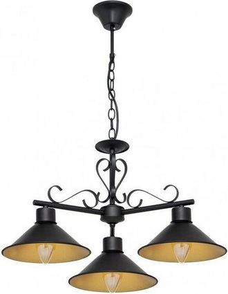 Fabrilamp Lámpara Azalea 3xE27 negro oro