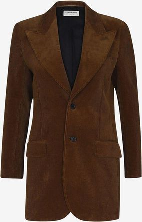 Saint Laurent Einreihiger Blazer aus Cordsamt