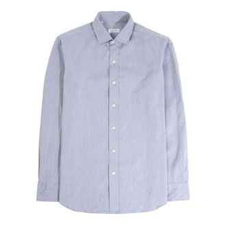Salvatore Piccolo Handgemaakt Katoenen Overhemd- Napolitaans Maatwerk - Heren - Casual Overhemden - Grijs - 2XL - Katoen - Overhemden