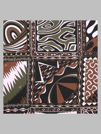Emilio Pucci Mixed-Print Silk Scarf - Multicolor